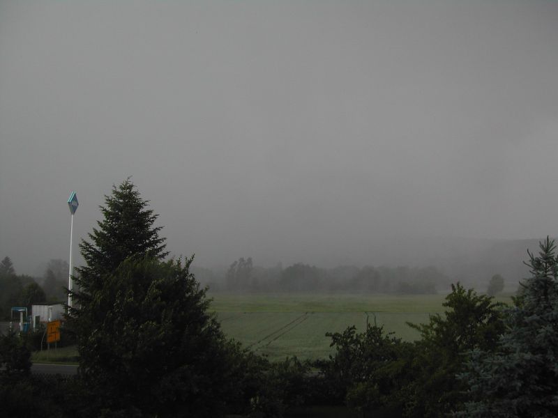 Blick nach Norden bei Eintreffen der Böenwalze